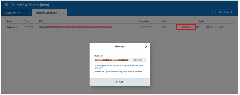 view key popup