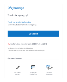 eformsign - Authentication for subscription
