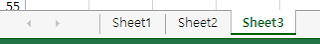 3 active sheet tabs in excel