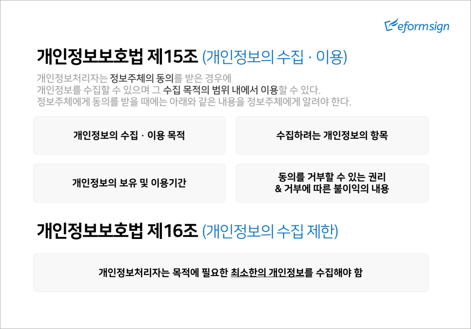 스마트하게 개인정보동의서 쓰는 법 - 이폼사인 | 블로그